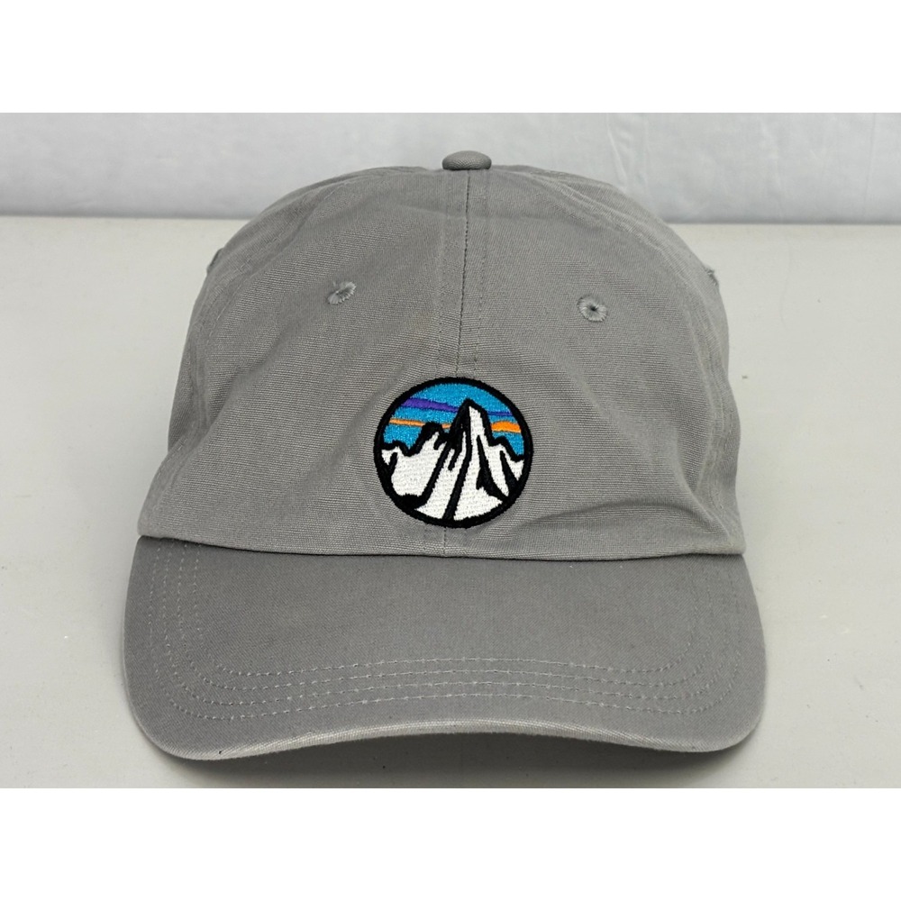 Patagonia Hat Cap Strap Back Mens Gray Fitz Roy Mountain‎ Patch Outdoor Hiking
